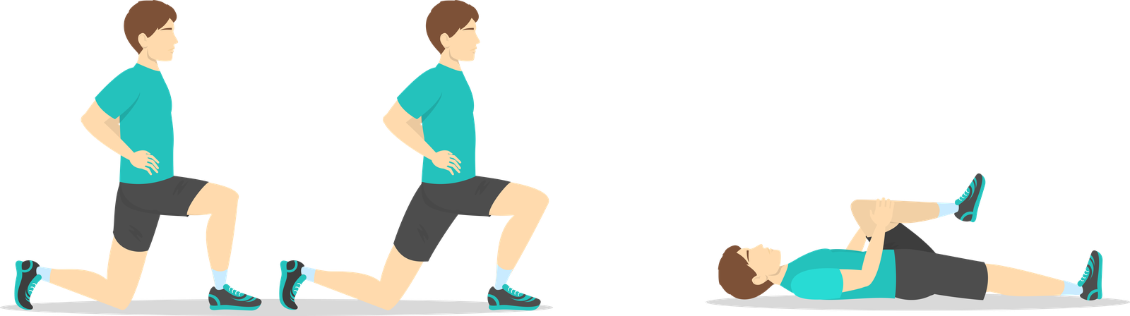 Deux exemples d'étirements du psoas
