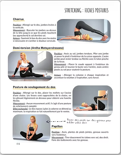 Extrait du livre - Fiches postures stretching
